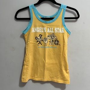 Vintage angel blue tank top